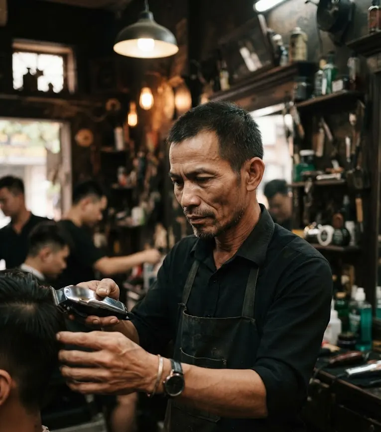 Tay nghề trước, cái kéo sau